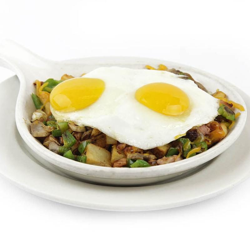 Breakfast skillet with eggs
